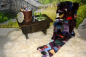 Preview: Exklusive Pelztafel Premium – Echtes Lammfell Patchwork (55 x 150 cm) Kunterbunt